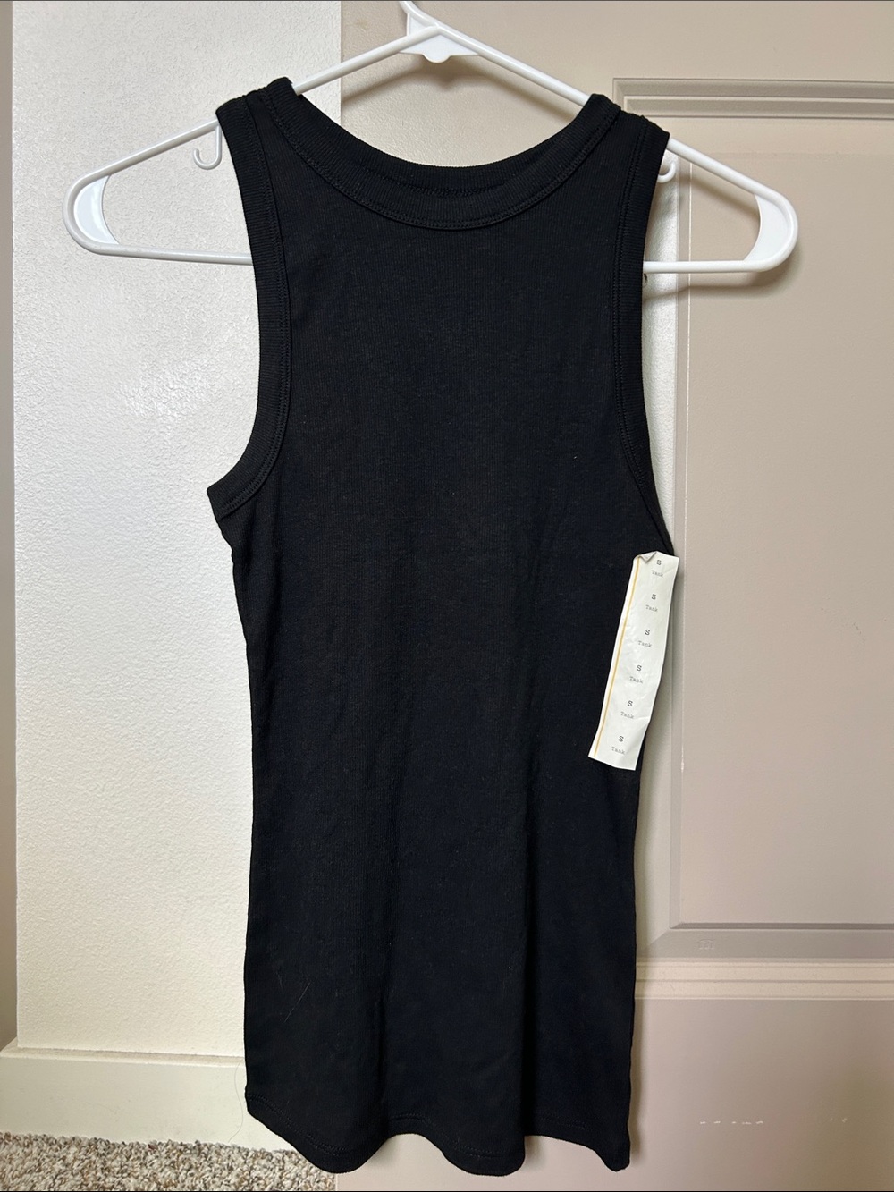 Classic Black Ribbed Tank Dress